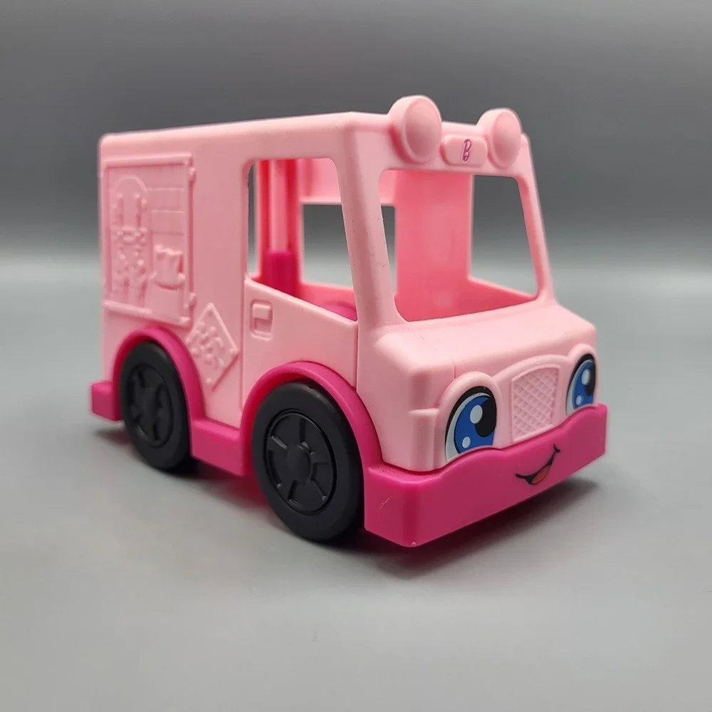 Fisher-Price Little People Barbie Ice Cream Truck Toy Pink Delivery Vehicle